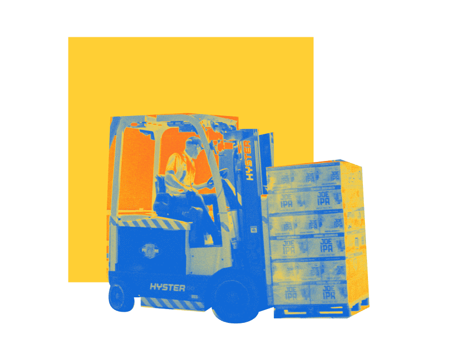 Gabelstapler im Lager eines Fulfillment Anbieters